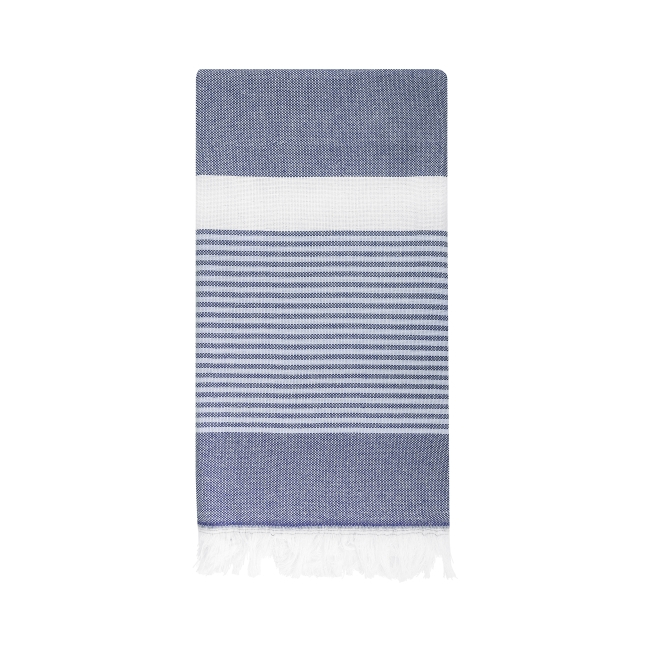 Fouta recyclée 270 g personnalisable Seabeach Bleu marine